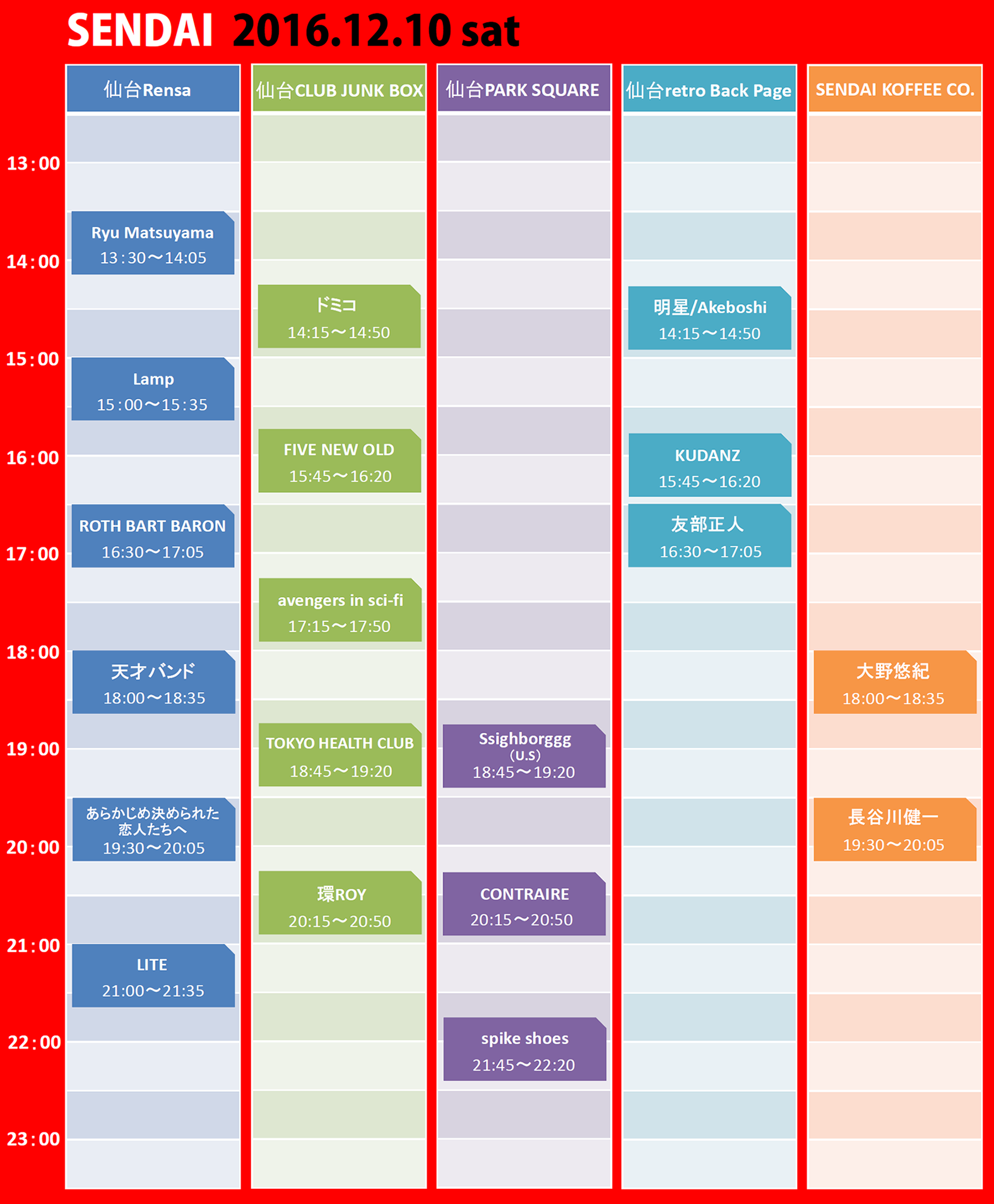 タイムテーブル
